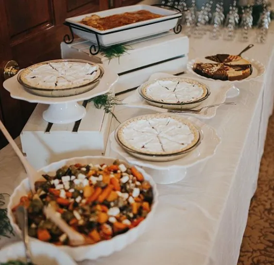 : dessert-bar-for-shower-event-with-homemade-pies-and-cheesecakes