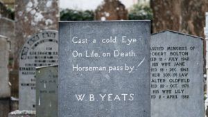 Headstones with the main headstone reading 