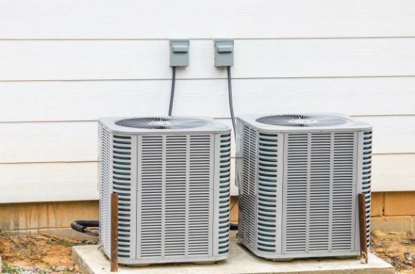 Two newly installed HVAC units