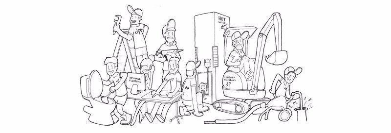 illustration of plumbing service