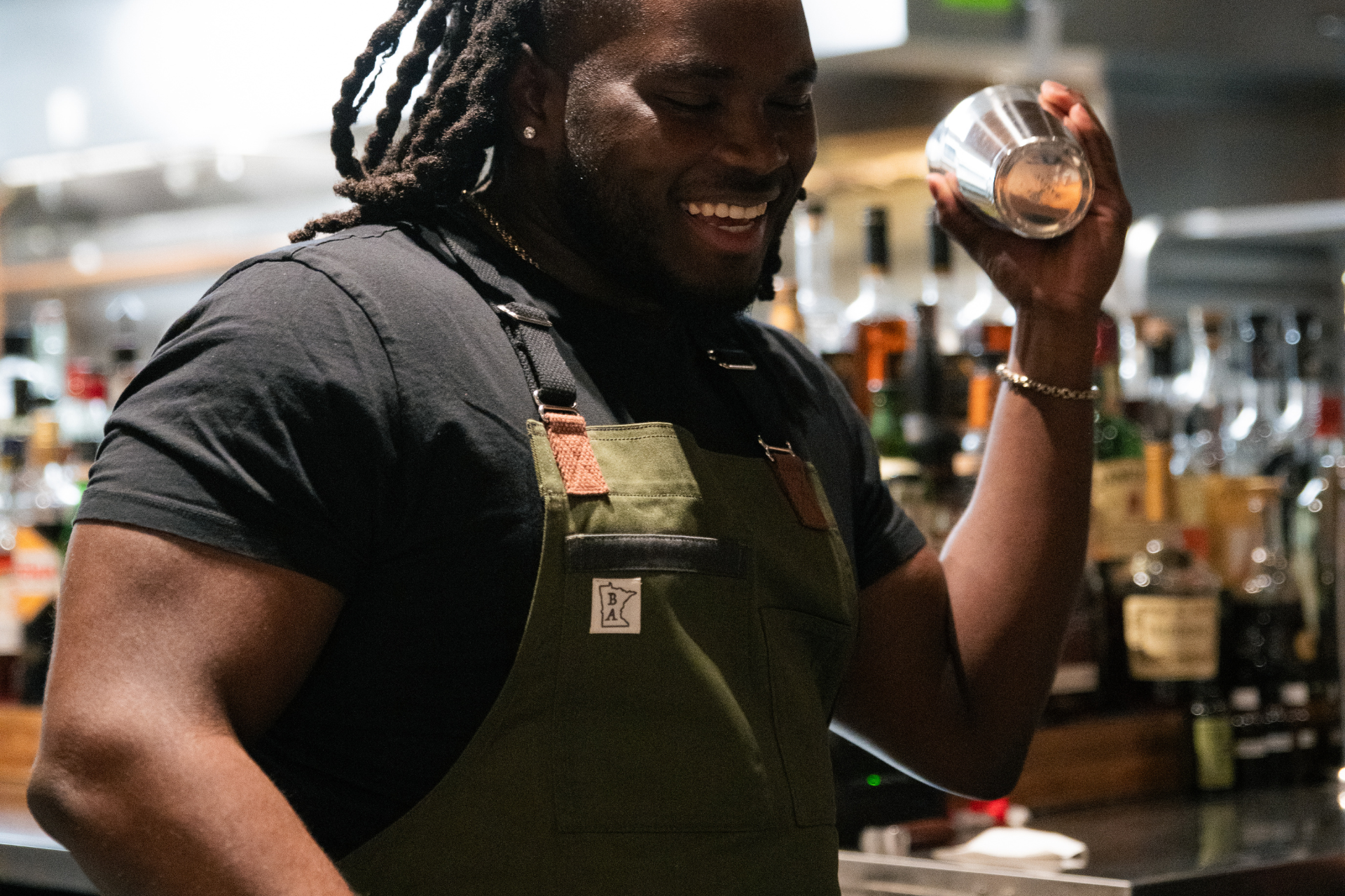 Mechanic working on a car. 