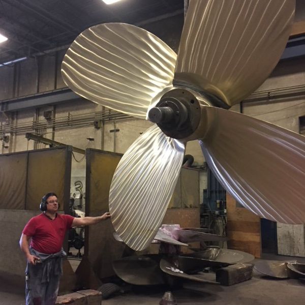 Large Bronze propeller repairs