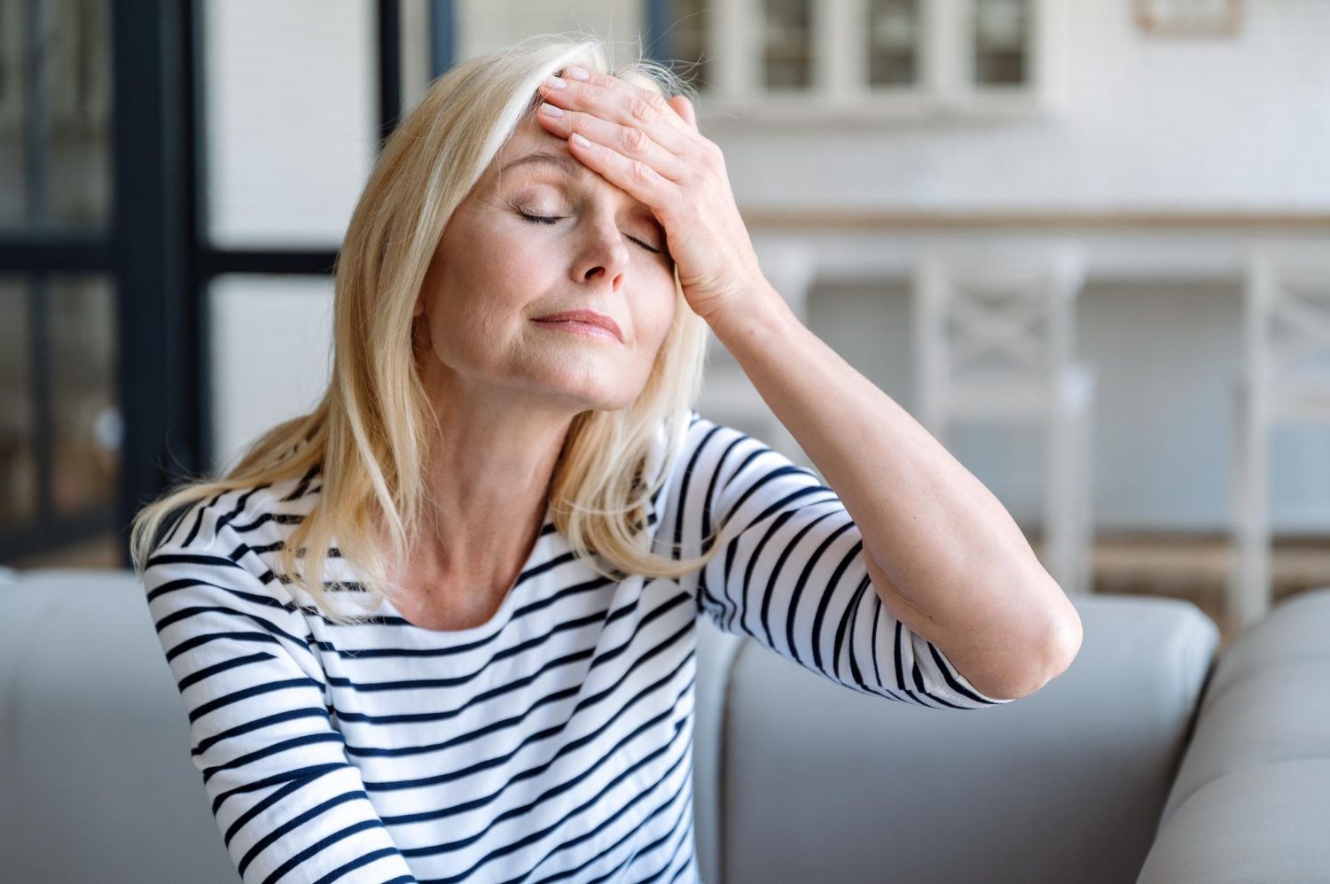 woman with headache