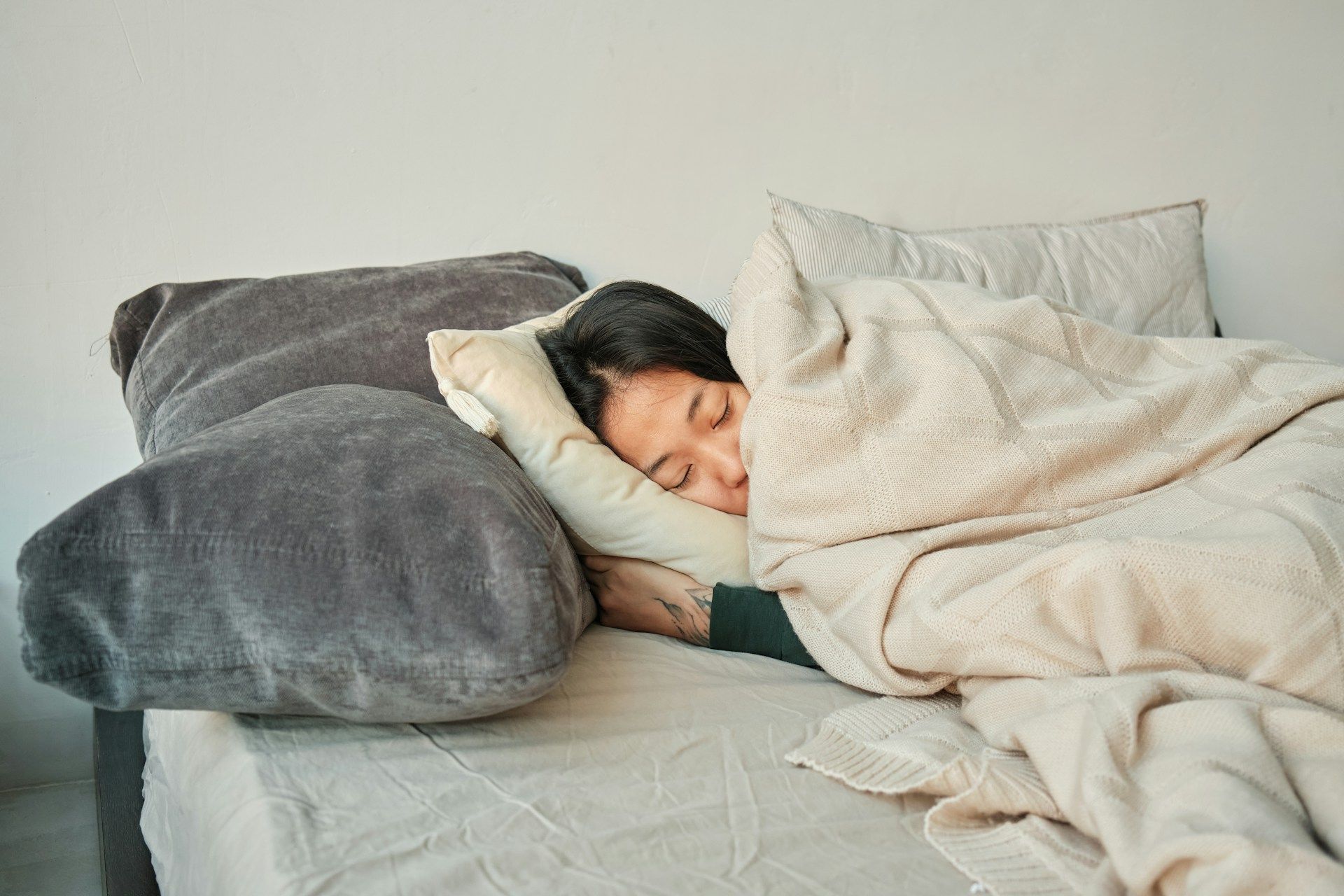 woman snoring
