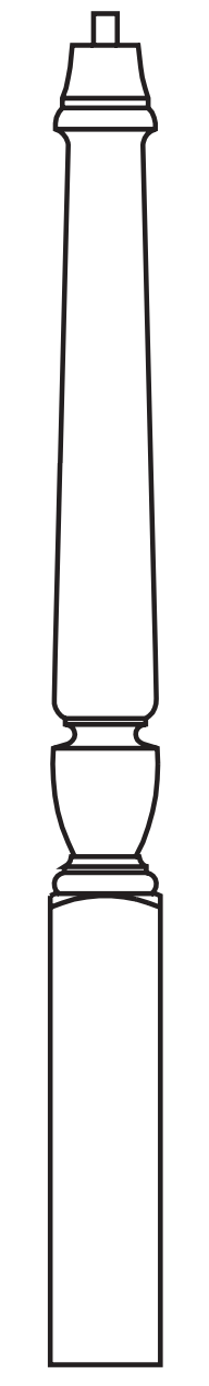 3010 profile turned post for over the post system