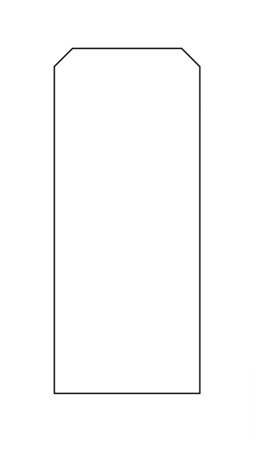 farmstyle post with chamfered edge top