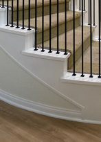 White Painted Skirting with Flat Trim