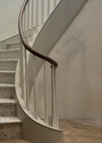 Abalone painted curved dado skirt with shadow wall cap