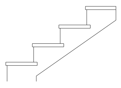 Square Tread With No Moulding
