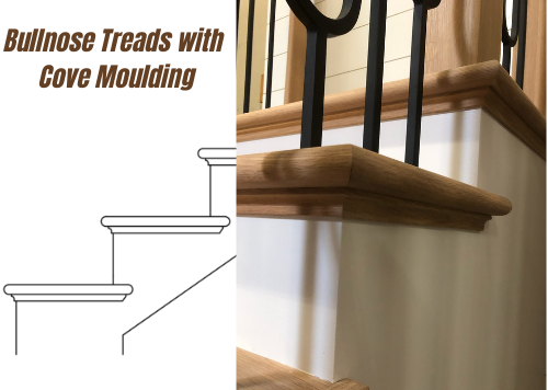 Standard Bullnose Tread with Cove Moulding