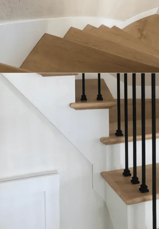 White Painted Skirt Boards with Eased Square Edge