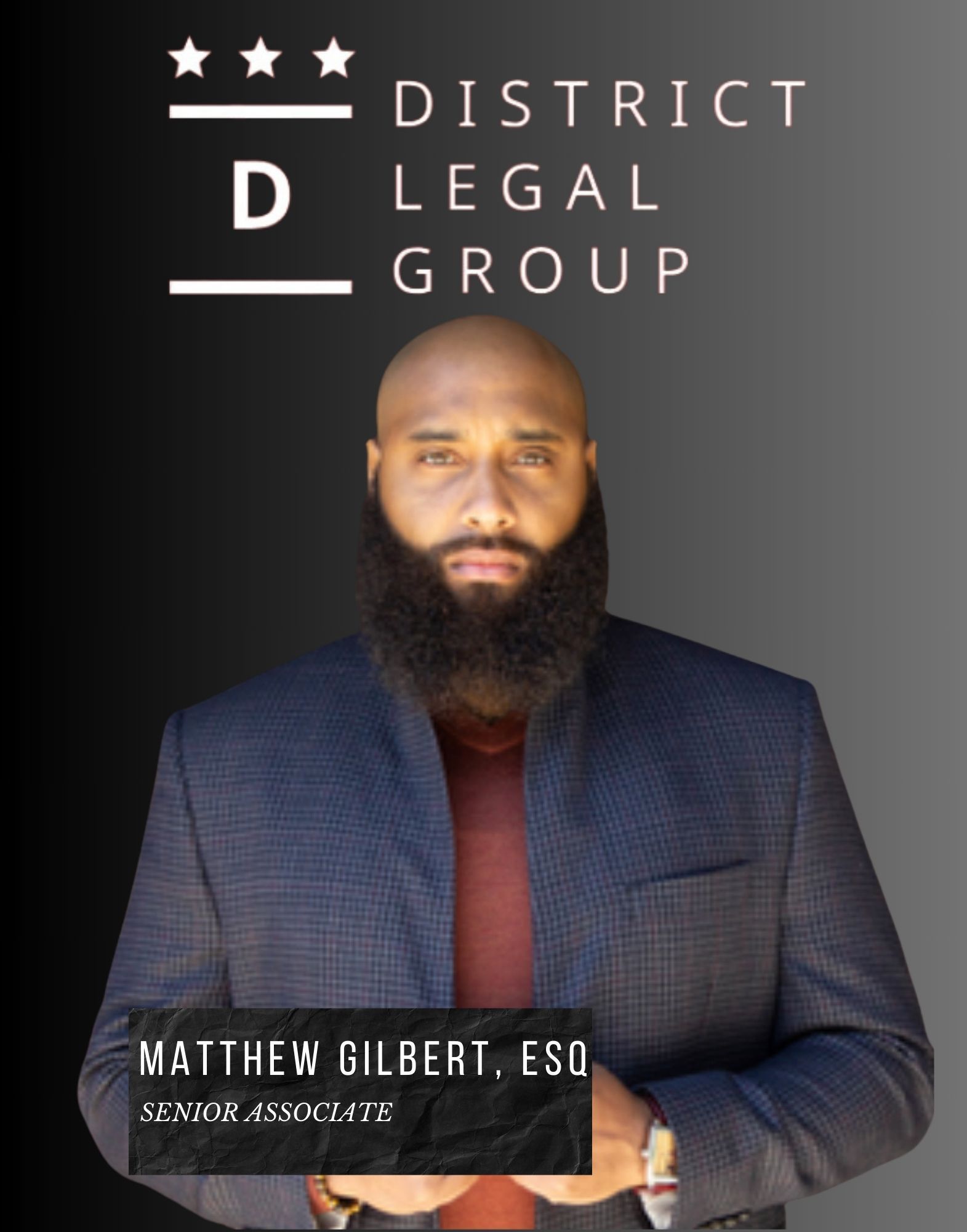 Woman with glasses, arms crossed, wearing a black blazer and dress, smiling.