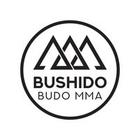 Logo for Bushido Budo MMA, featuring interlocking mountain peaks within a circle; text below.