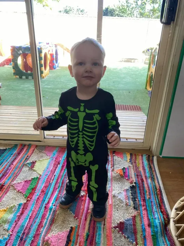 Child with Skeleton Costume — Goulburn, NSW — River Heights Child Care Centre