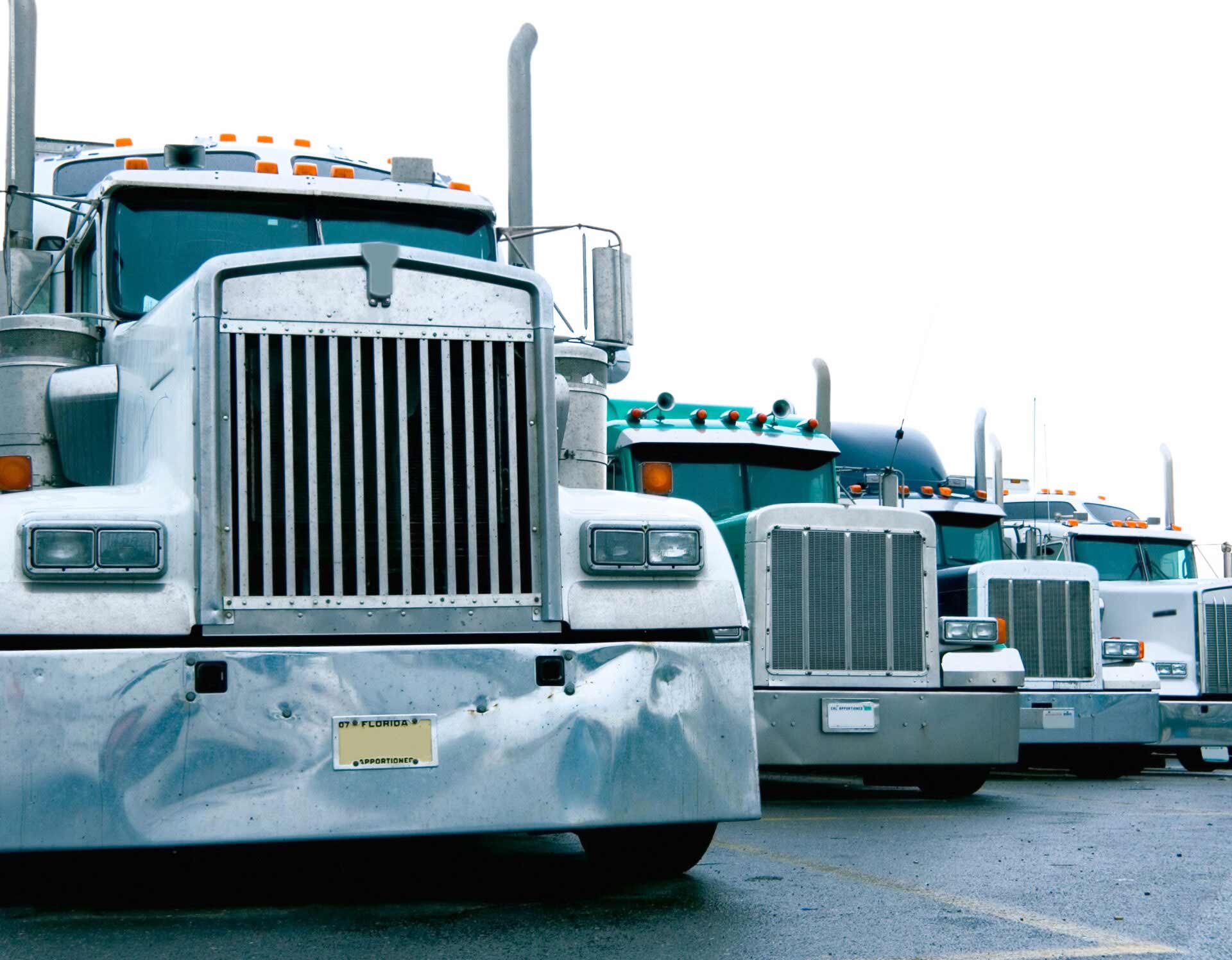 Parked Trucks — Roseville, CA — Frank Penney Injury Lawyers