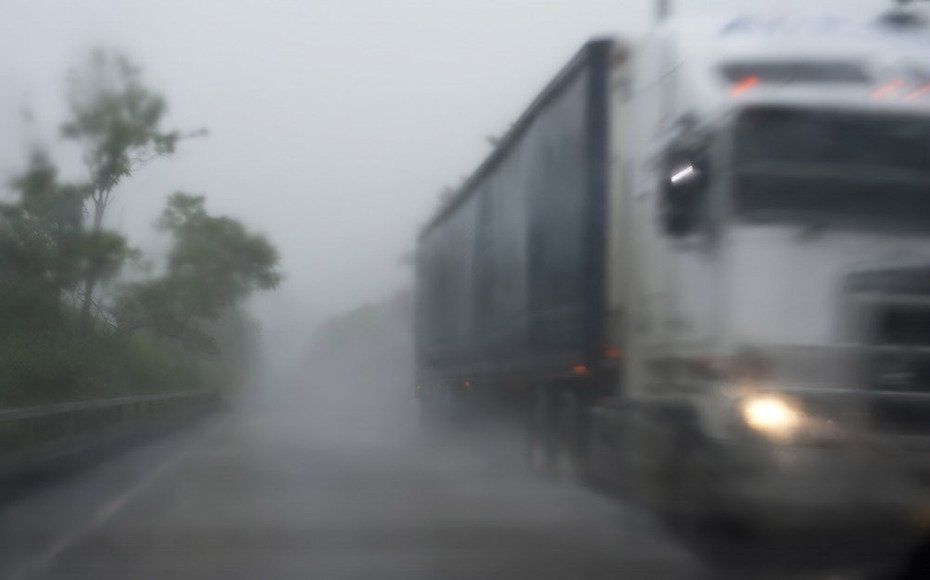Truck on Road and a Bad Weather — Roseville, CA — Frank Penney Injury Lawyers