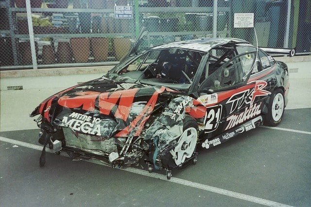 Race Car After Accident — Roseville, CA — Frank Penney Injury Lawyers