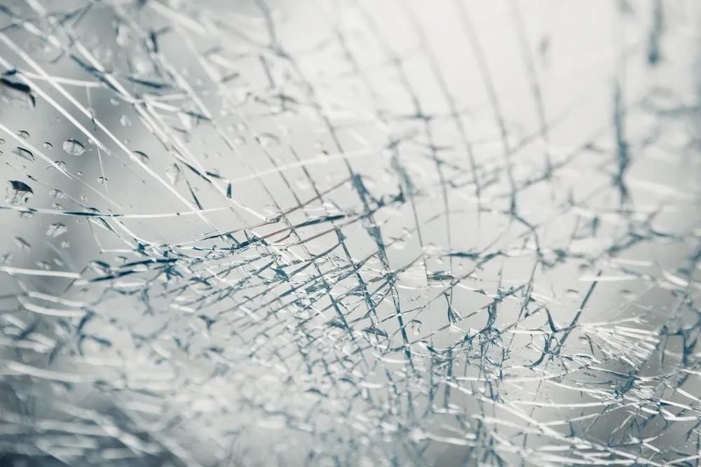 A Close up Of a Broken Glass Window — City Glass Newcastle in Lake Macquarie, NSW