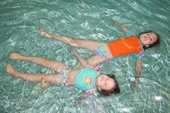 girls floating
