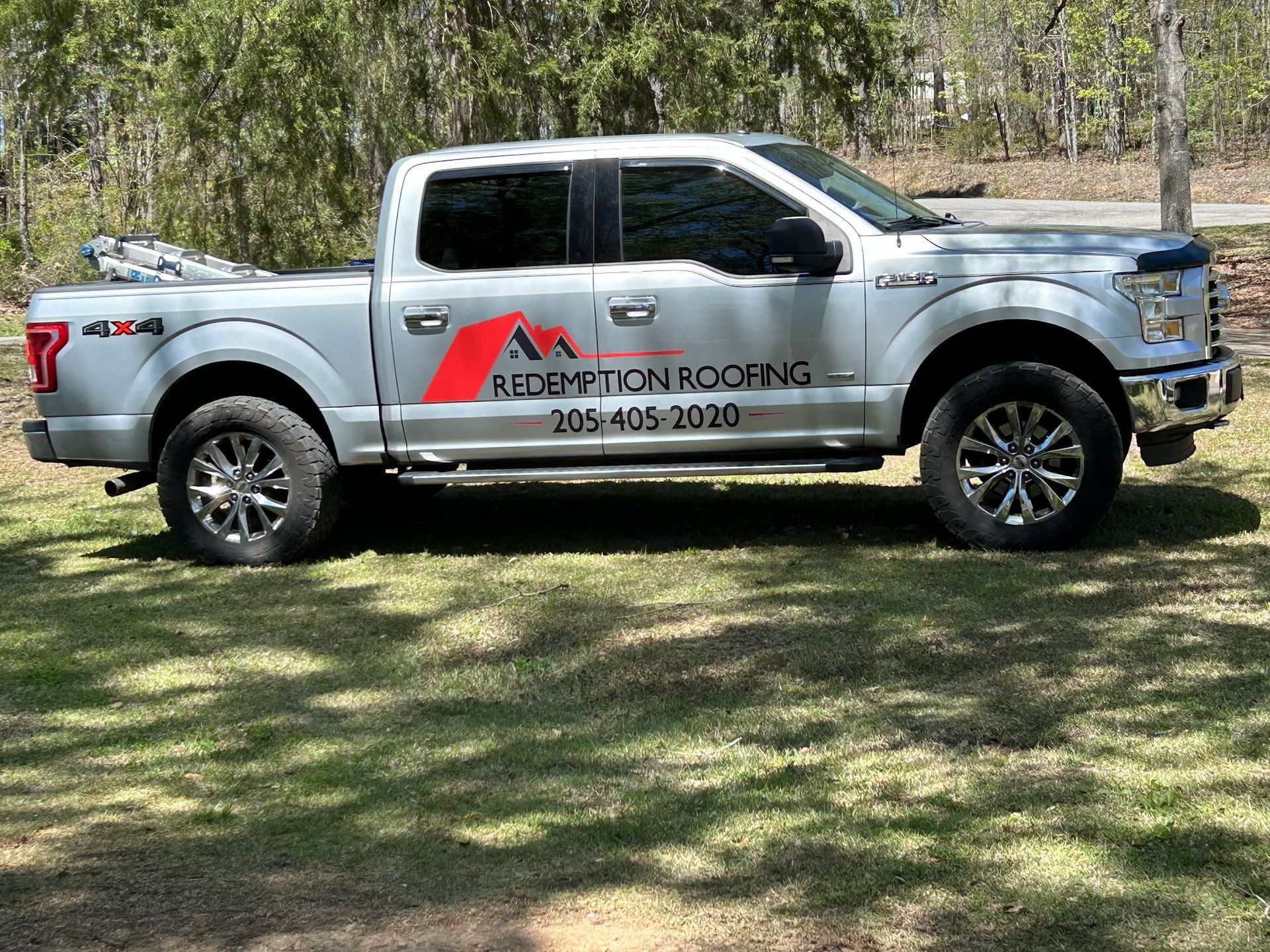 Silver pickup truck with 