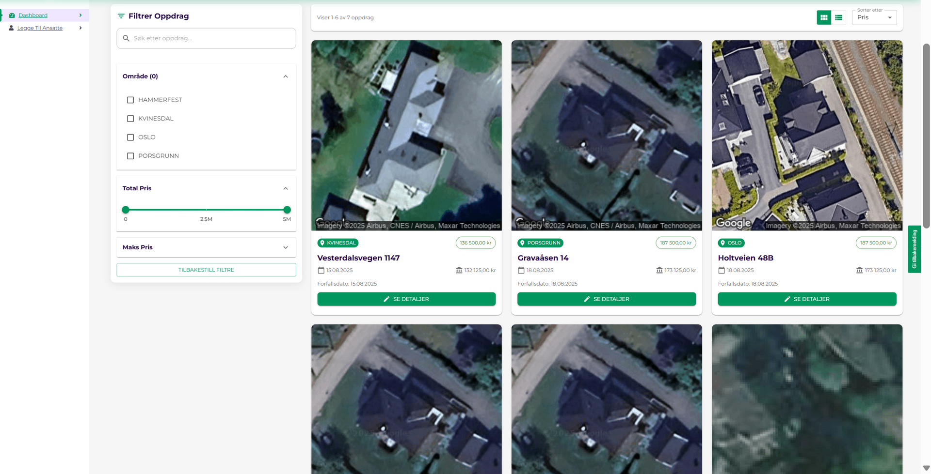 brukegrensesnitt gadr.no energitiltaksplattformen