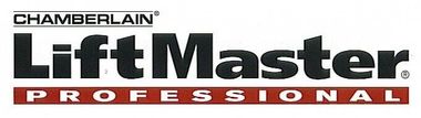 LiftMaster Professional logo. Black text on a white background, with a red rectangle.