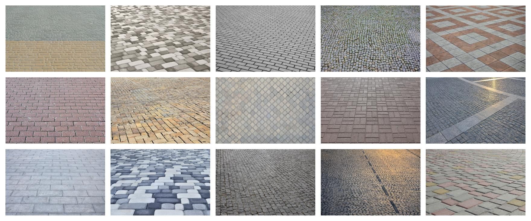 various concrete pavers