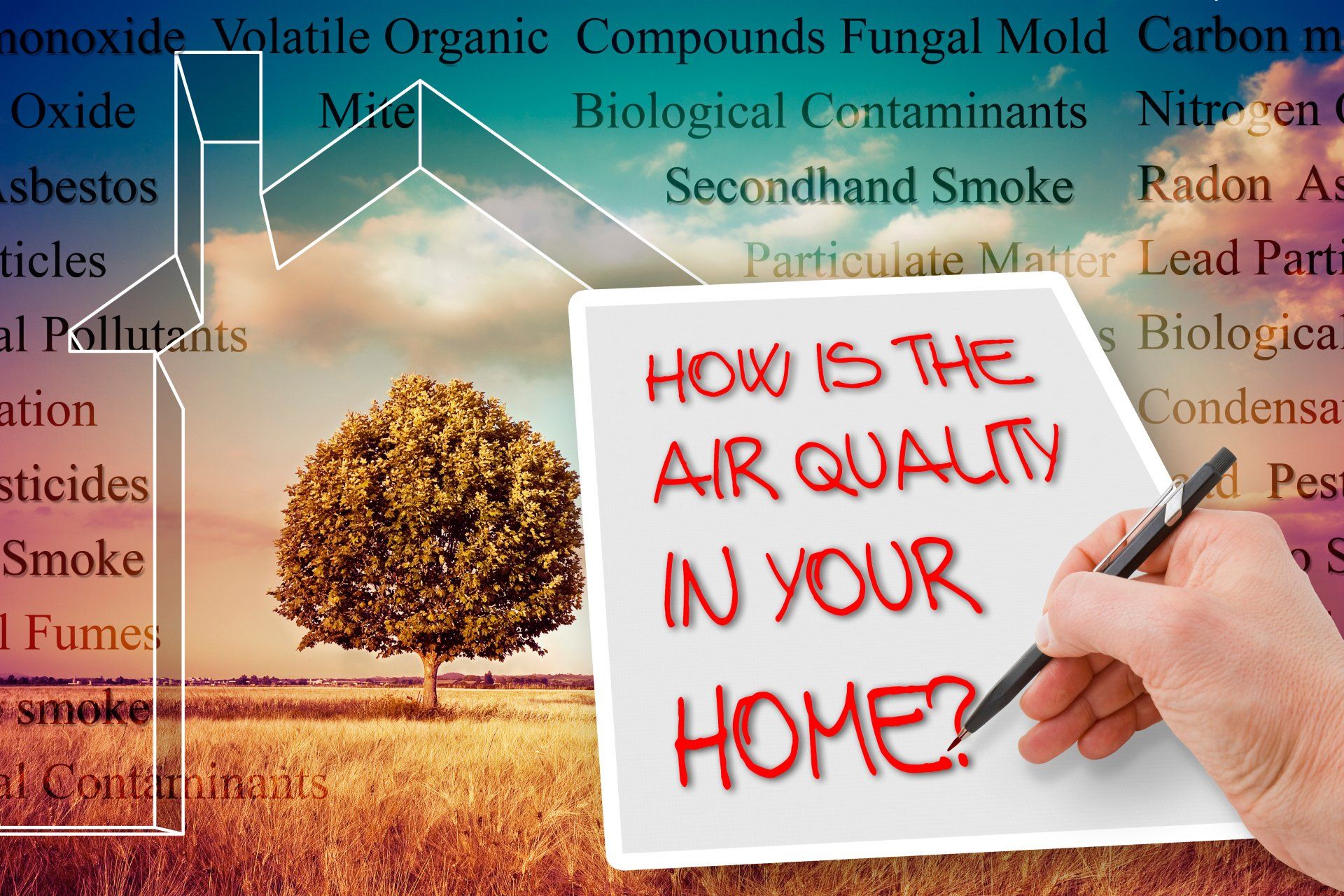 Photo asking how is the air quality in your home