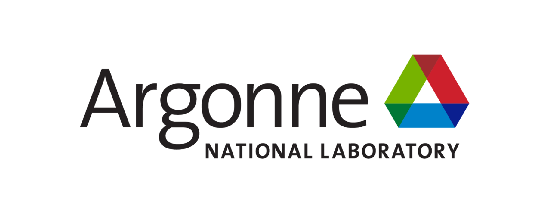 The logo for argonne national laboratory is a colorful triangle.