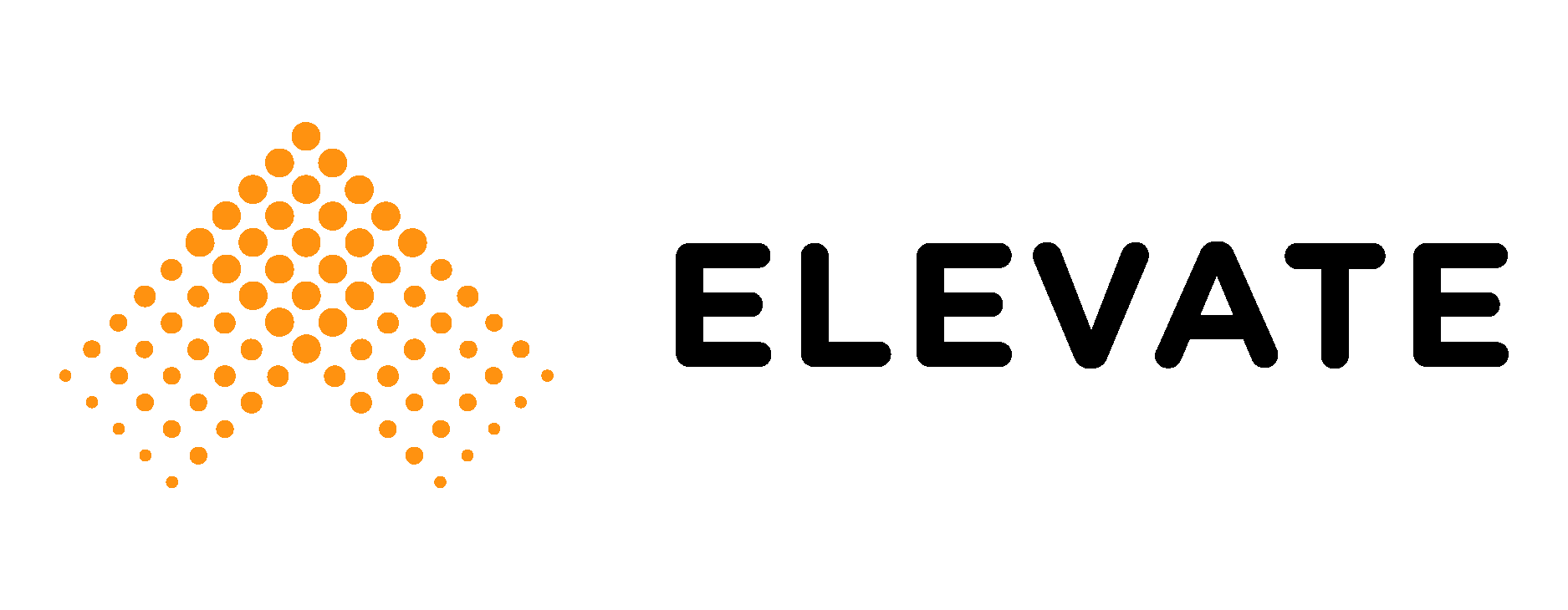 A logo for a company called elevate with a triangle and the word elevate on it.