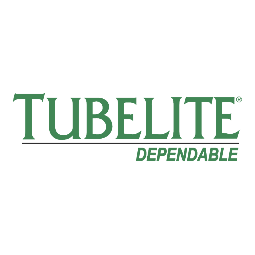 The logo for tubelite dependable is green and white.