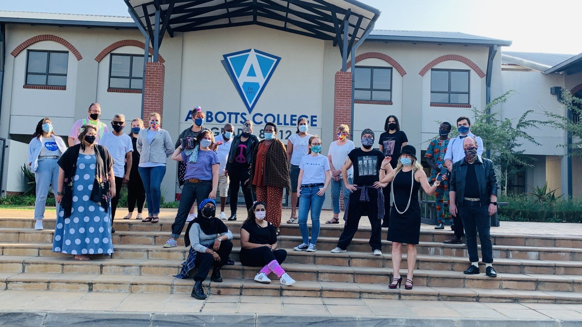 Students and teachers at Abbotts College