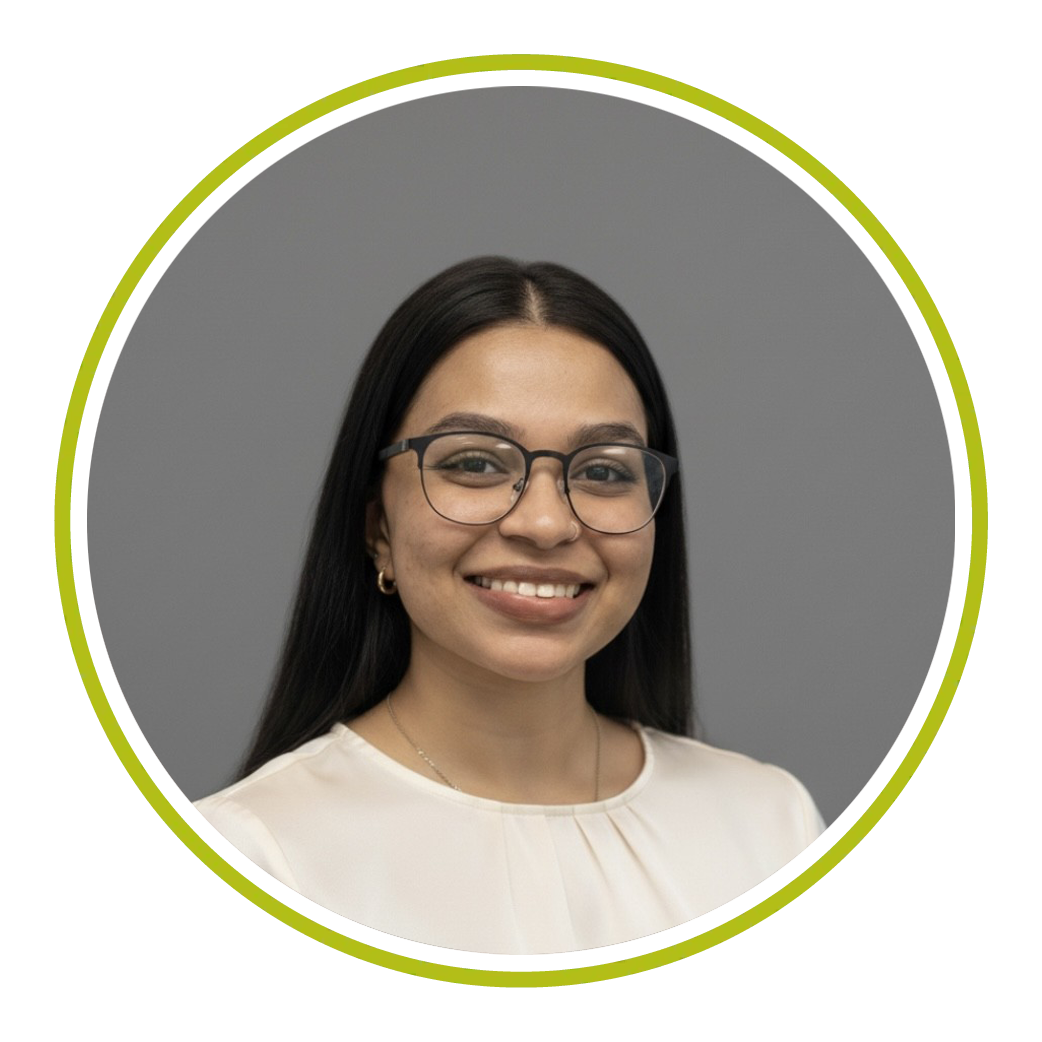 A man with a beard is smiling in a circle