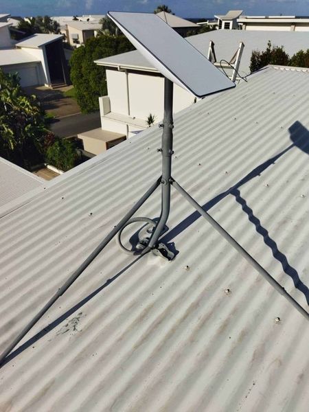 Starlink Internet Dish Installed on a Corrugated Metal Roof — BRC Antenna Service 1 In Banora Point, NSW