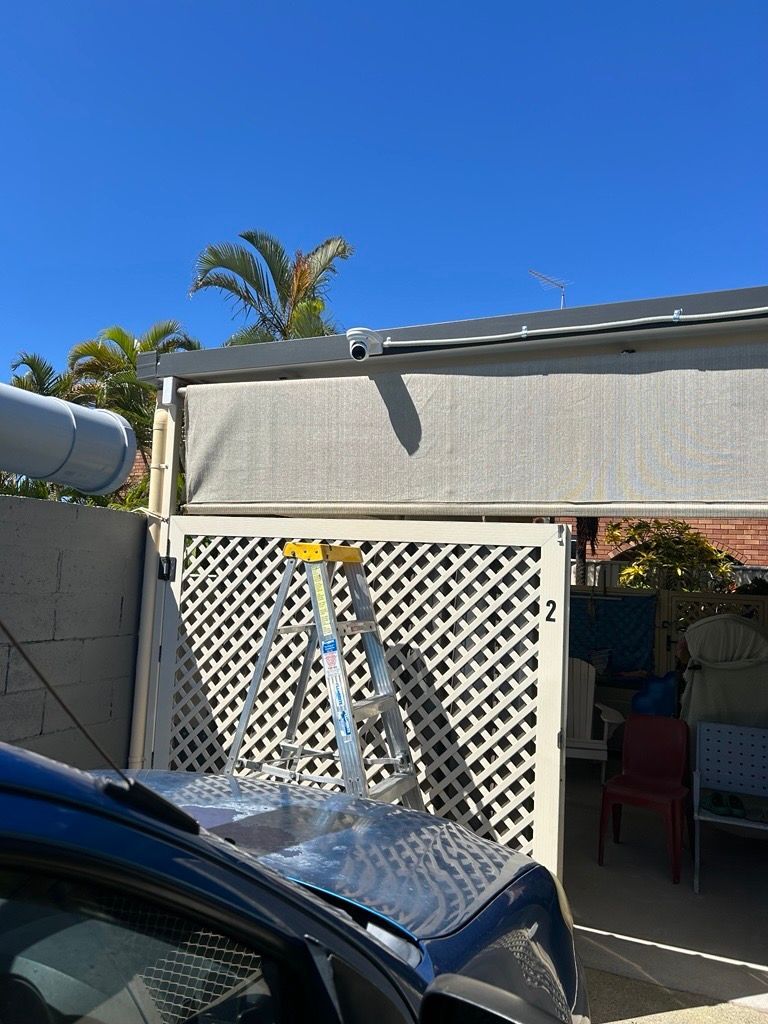 Security System With Monitor, Cables, and a Black Server Rack Mounted in a Wall BRC Antenna Service 1 In Banora Point, NSW
