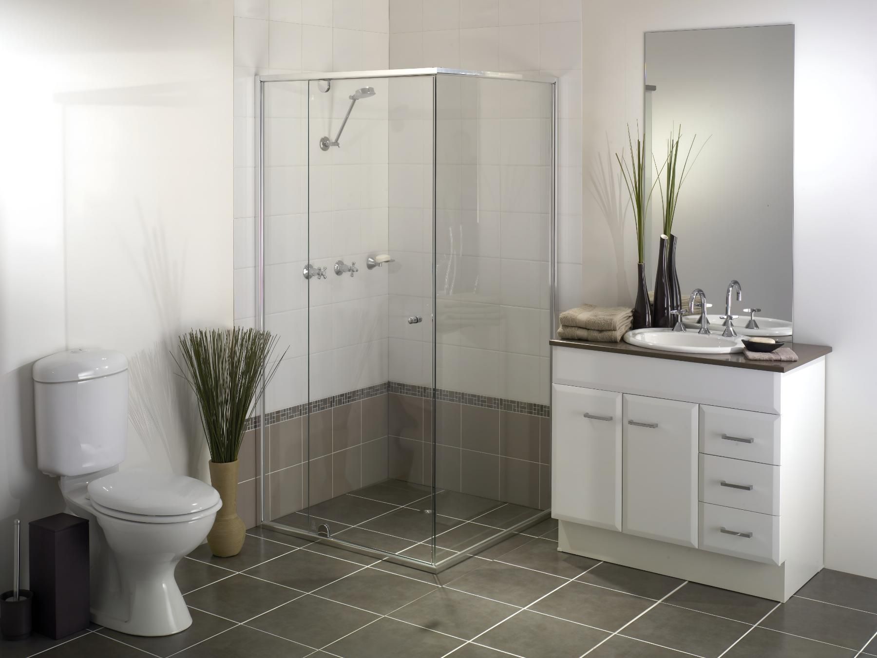 Bathroom With Vanity Mirror — Hervey Bay Glass Glazing & Screens In Maryborough, QLD