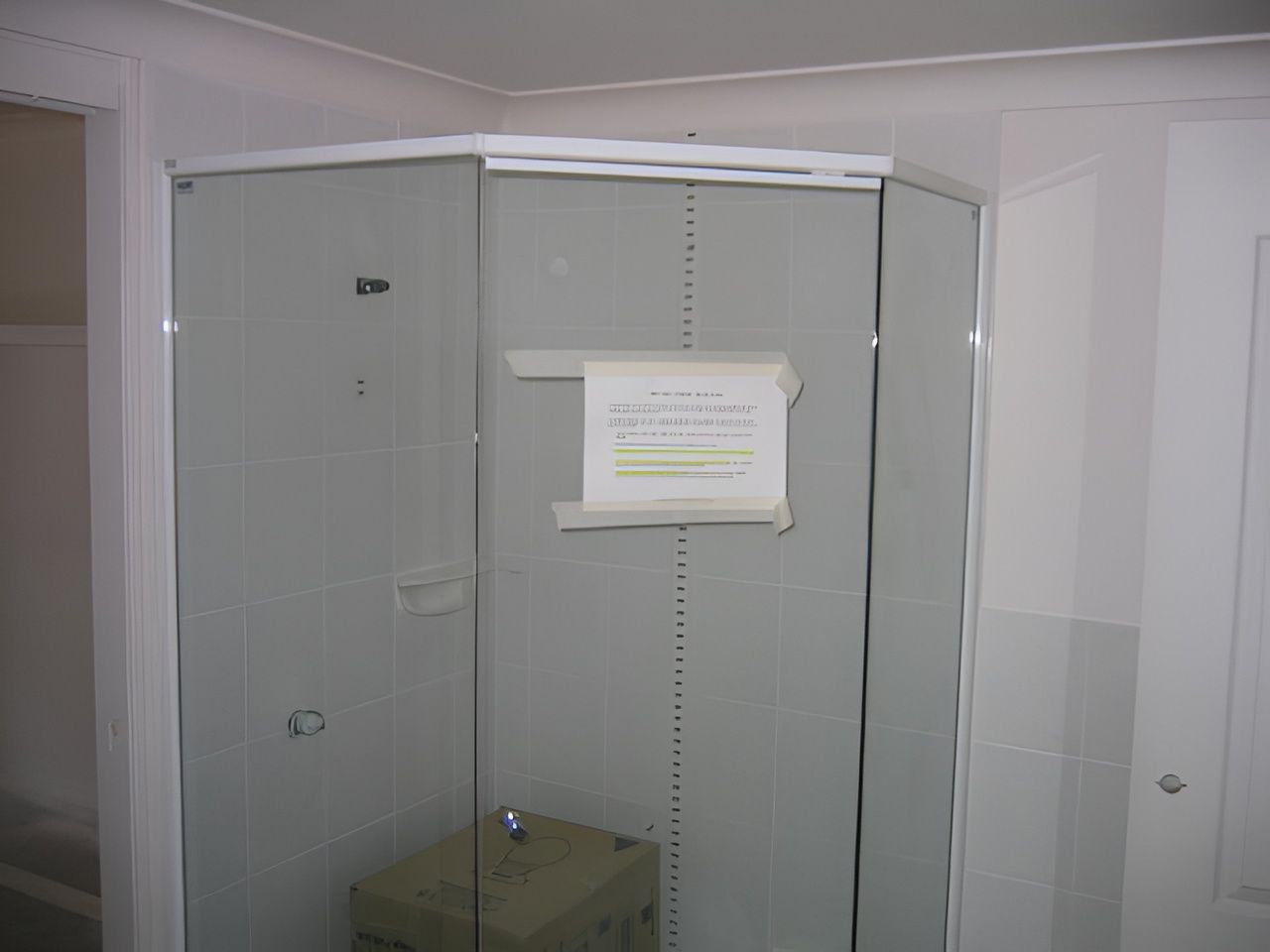 Corner Shower Stall With Shower Screen — Hervey Bay Glass Glazing & Screens In Maryborough, QLD