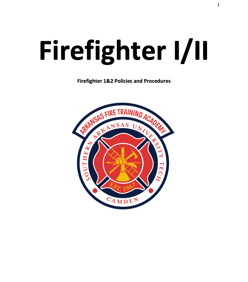 The cover of a firefighter i / ii manual.