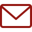 A red envelope icon on a white background.