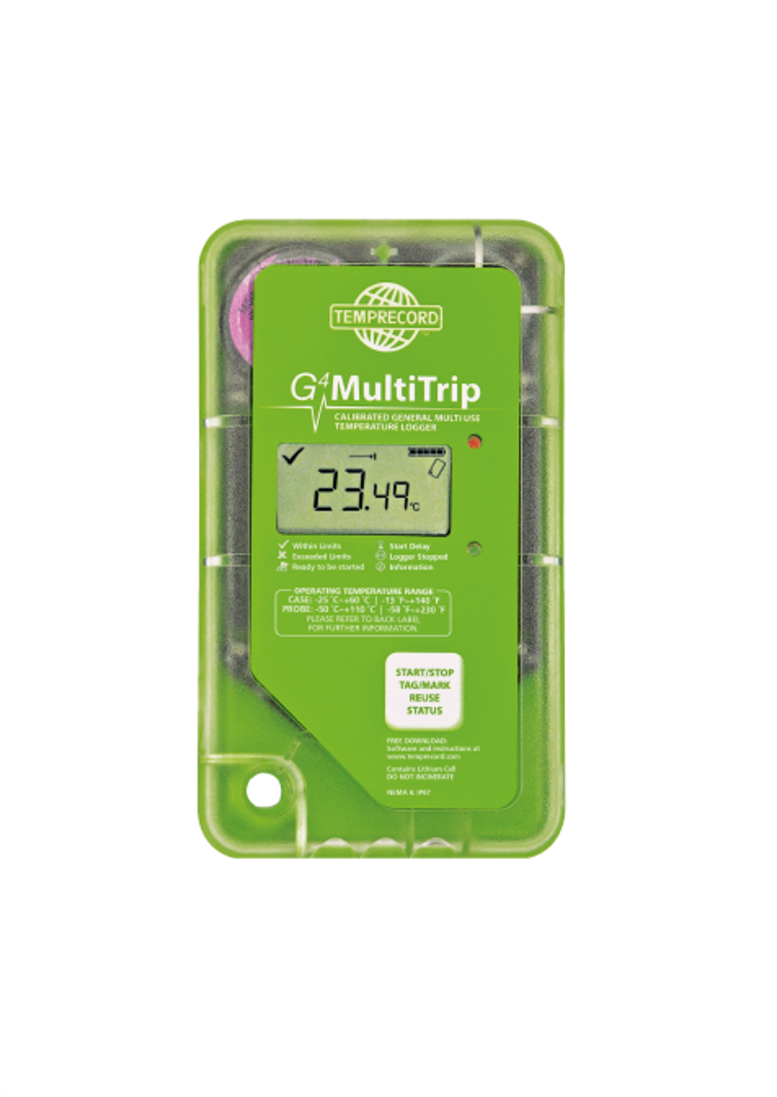 Temprecord G4 Green - Air temperature