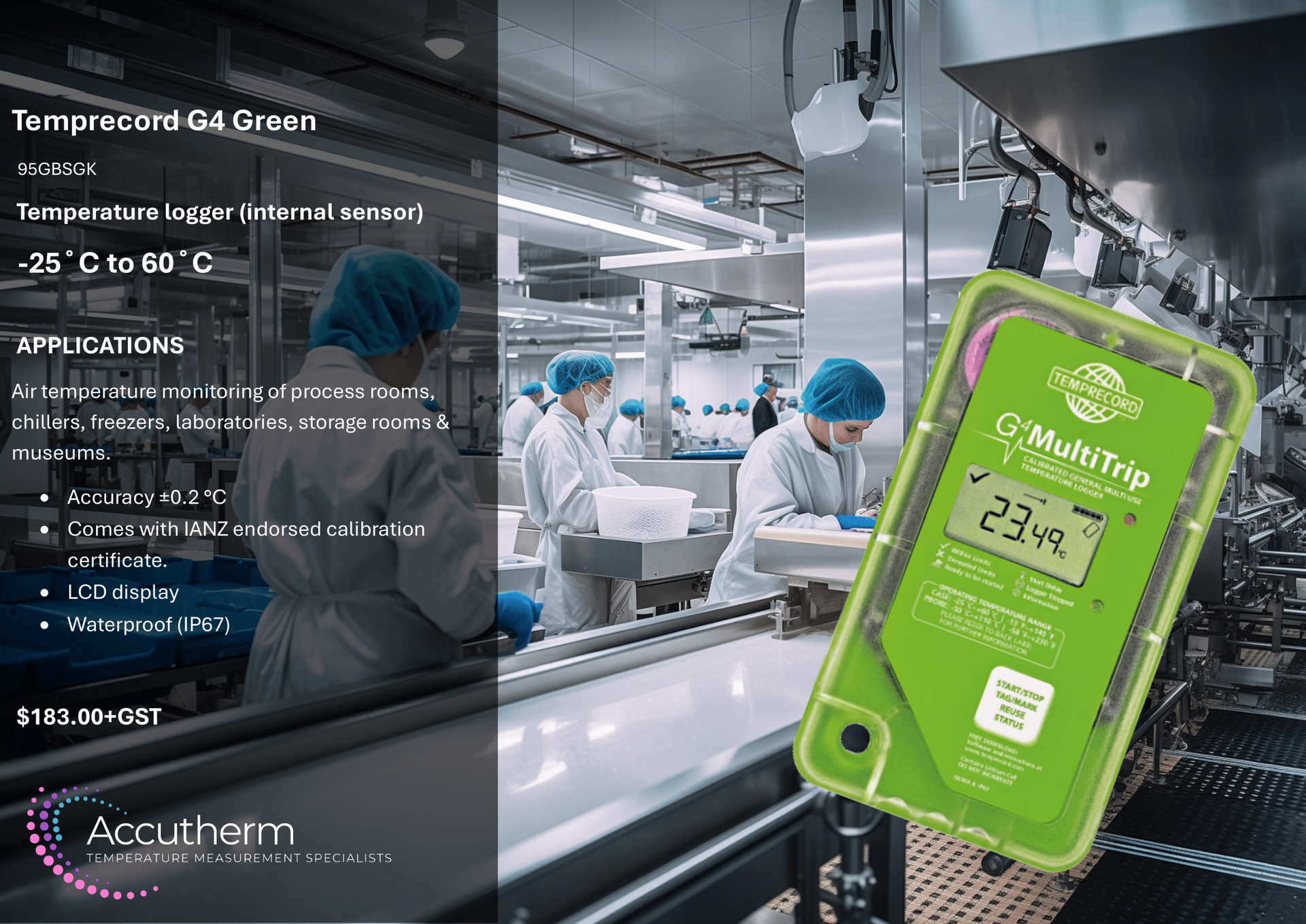 Temprecord G4 Green - Air temperature