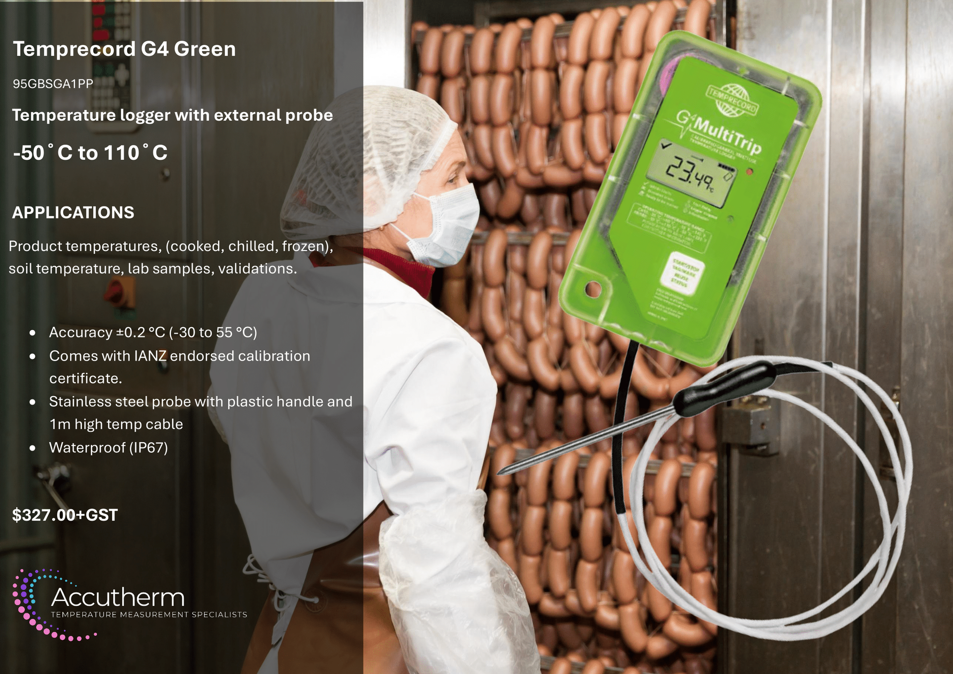 Temprecord G4 Green - Product Temperature