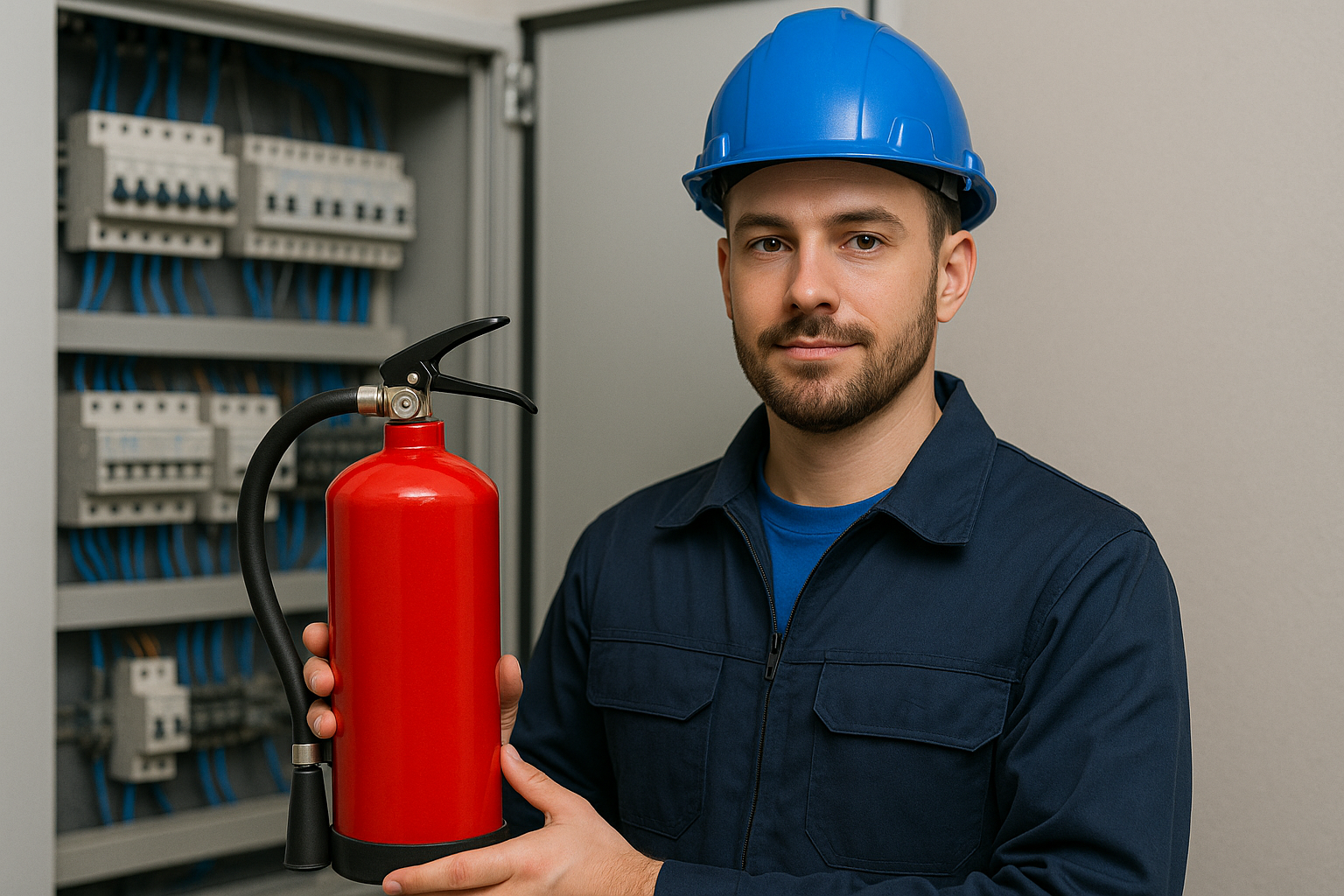 CO2 brandblussers veilig voor gebruik op elektra