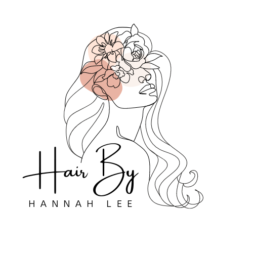 Line art of woman with floral crown, text 
