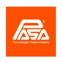 Un logotipo de asa blanco sobre un fondo naranja