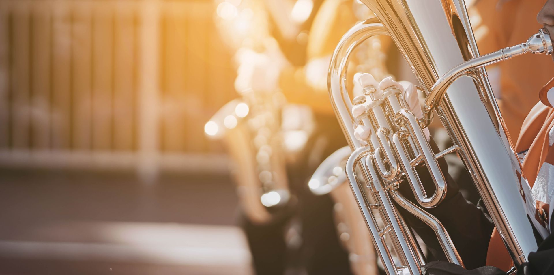 Young student musician playing the euphonium with music practice of band. Young student musician playing the euphonium with music practice of band.