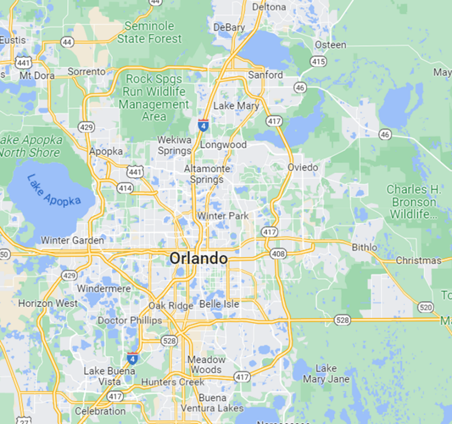 Map — Altamonte Springs, FL — Stat Glass