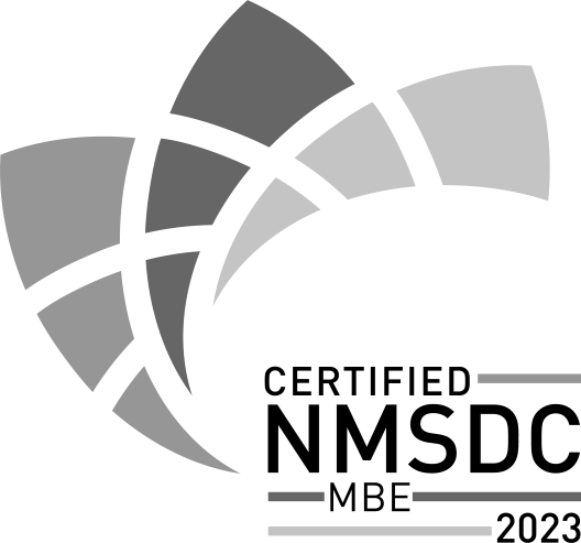 a black and white logo for certified nmsdc