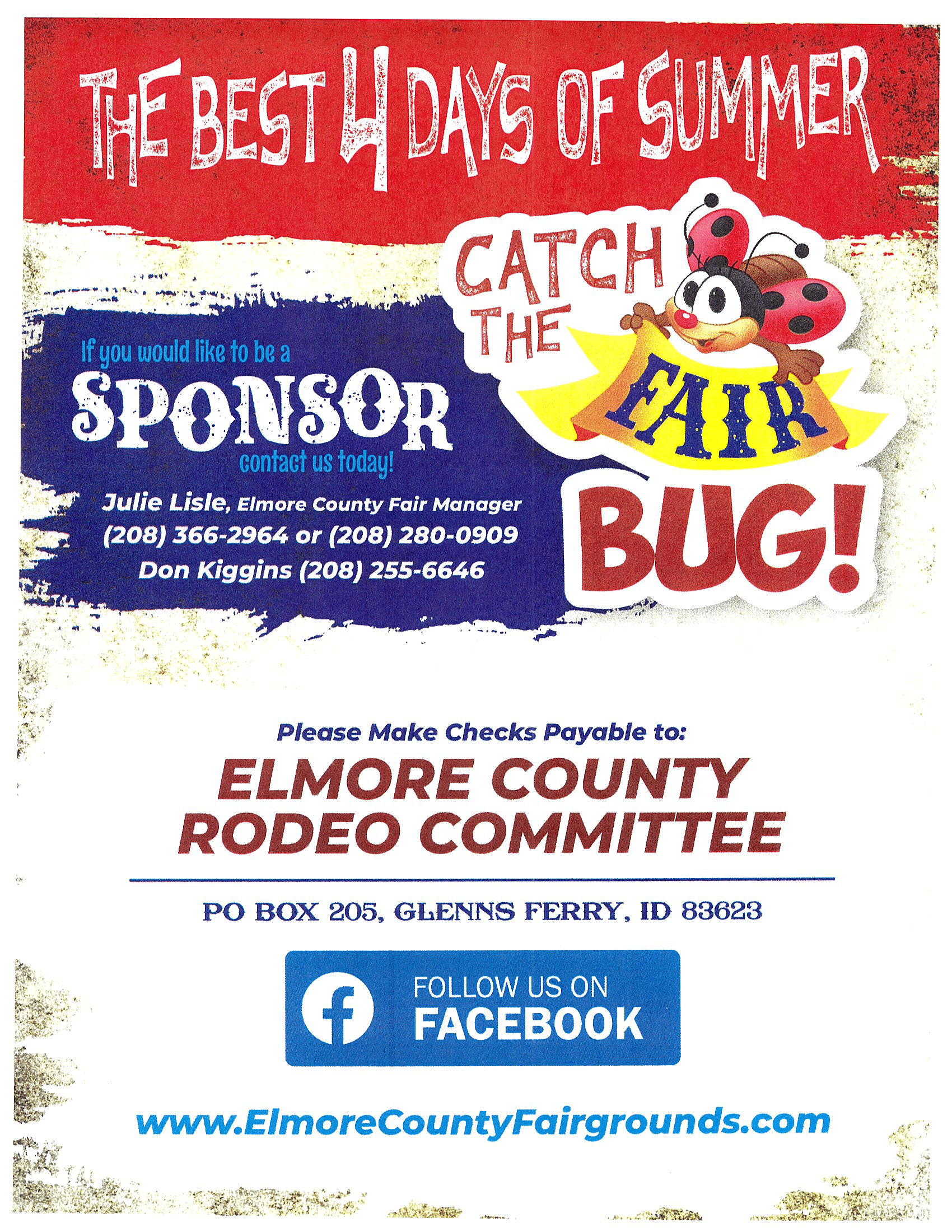 A poster for the elmore county rodeo committee