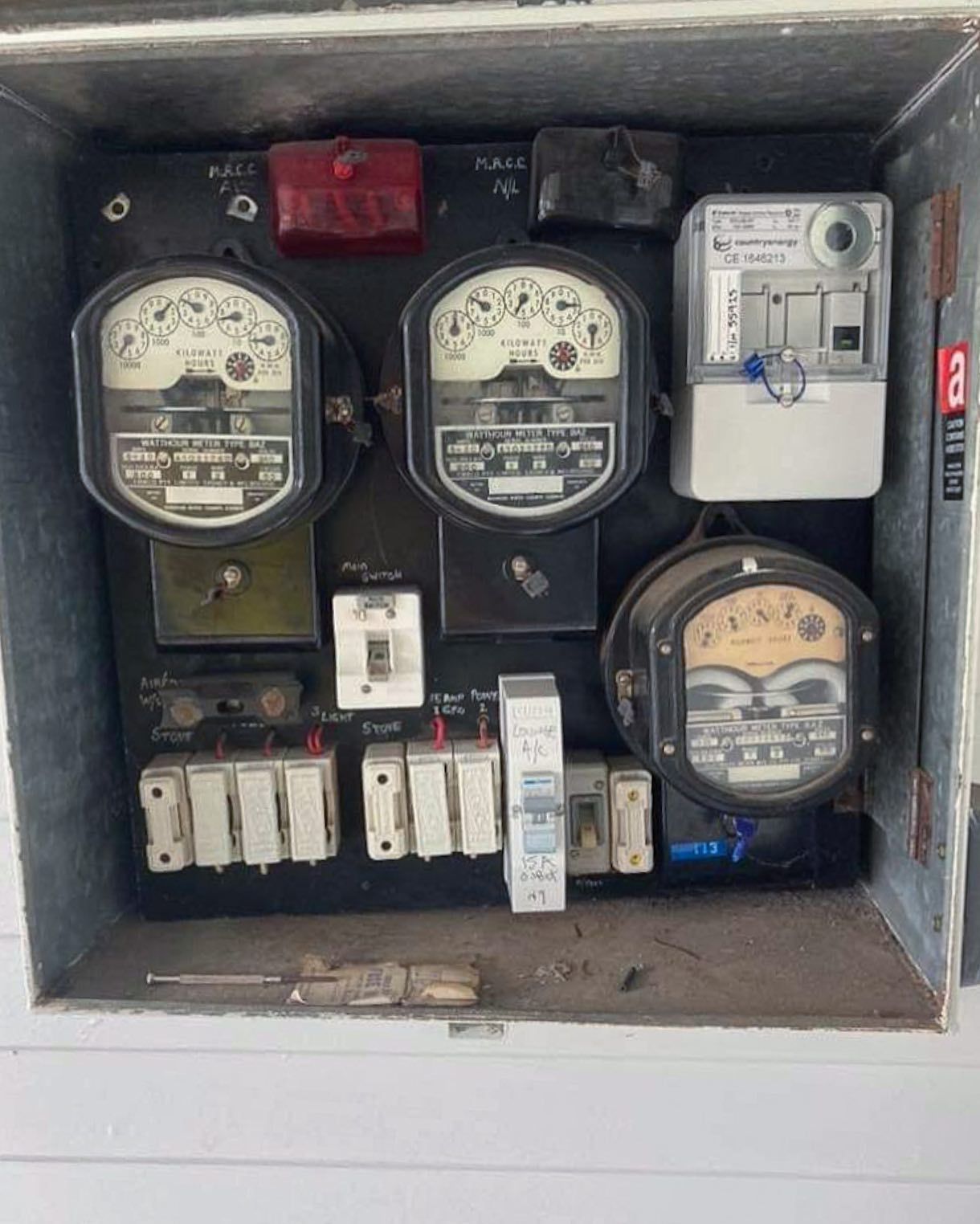A Box Filled With Lots of Electrical Meters and Switches — J T Walker Electrical In Forster - Tuncurry, NSW
